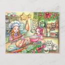 Search for cooking chef postcards Watercolor