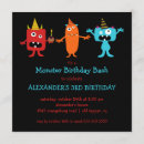 Search for monster square invitations Boys