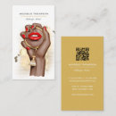 Search for red and gold business cards Cosmetologist