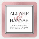 Search for rose gold return address labels weddings Formal