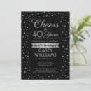 Search for silver 40th birthday invitations Adult birthday party