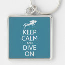 Search for scuba diver key rings Silhouette