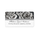 Search for black rose return address labels White