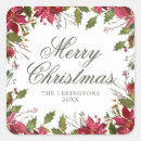 Search for watercolor poinsettia stickers Holly