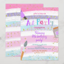 Search for art birthday invitations Artist birthday party