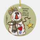 Search for primitive snowman christmas tree decorations Vintage
