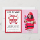 Search for fire engine birthday invitations Sound the alarm birthday