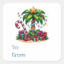 Search for tropical christmas stickers Palm tree