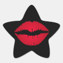 Search for lips star stickers Kiss