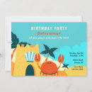 Search for sand birthday invitations Crab
