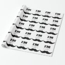 Search for mustache wrapping paper Whimsical