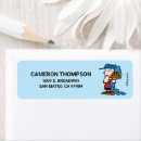 Search for security return address labels Charlie brown