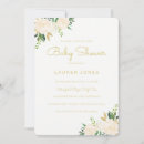 Search for elegant floral baby shower invitations Gold foil