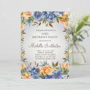 Search for blue and orange birthday invitations For her