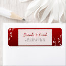 Search for deep red return address labels Floral