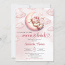 Search for love you to the moon and back invitations Watercolor