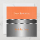 Search for orange silver invitations Party