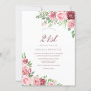 Search for burgundy 21st birthday invitations Pink