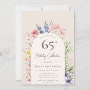 Search for floral 65th birthday invitations Simple