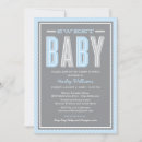 Search for blue grey baby shower invitations For her