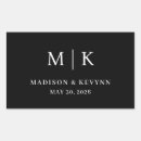 Search for invitation rectangle stickers Black and white