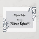 Search for bridal shower recipe postcards Modern