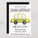 Search for transportation birthday invitations Taxi