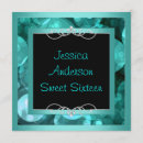Search for teal black sweet 16 invitations Turquoise