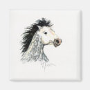 Search for mustangs magnets Watercolor