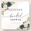Search for navy and pink coasters Bridal shower