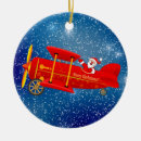 Search for biplane christmas tree decorations Santa