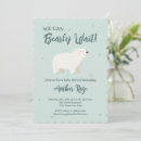 Search for mint green baby shower invitations We can bearly wait