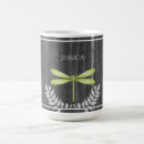 Search for green dragonfly mugs Leaves