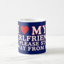 Search for i love my girlfriend mugs Red