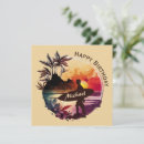 Search for beach at sunset birthday cards For him