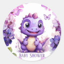 Search for purple dinosaur stickers Baby shower