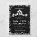 Search for black silver quinceanera invitations Diamond
