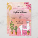 Search for llama 1st birthday invitations Watercolor