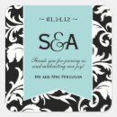 Search for black and white damask wedding stickers Classy