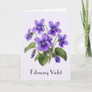 Search for violet cards Birth flower
