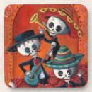 Search for dia de los muertos coasters Mariachi