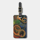 Search for music luggage tags Brass