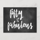 Search for 50th fifty and fabulous birthday cards Typography