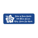 Search for tropical design return address labels Hibiscus