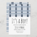 Search for buffalo check baby shower invitations Blue
