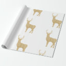 Search for gold reindeer wrapping paper White
