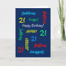 Search for 21st birthday cards Blue