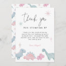 Search for dinosaur birthday thank you cards Pink
