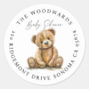 Search for baby shower address stickers Teddy bear