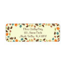 Search for red maple leaf return address labels Brown